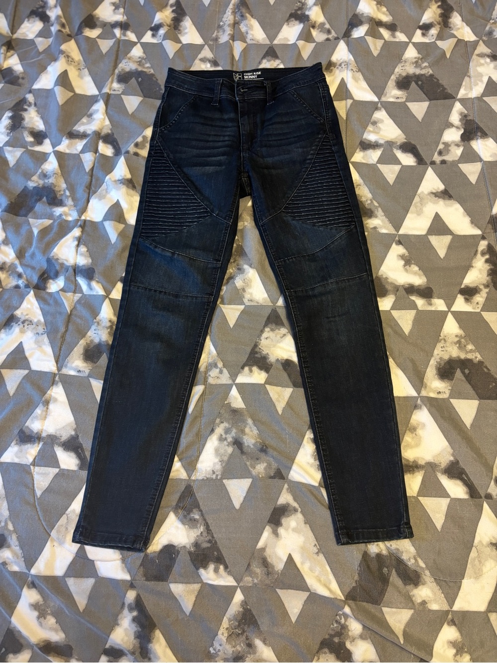 NOBO Men's Skinny Jeans in Dark Blue Wash